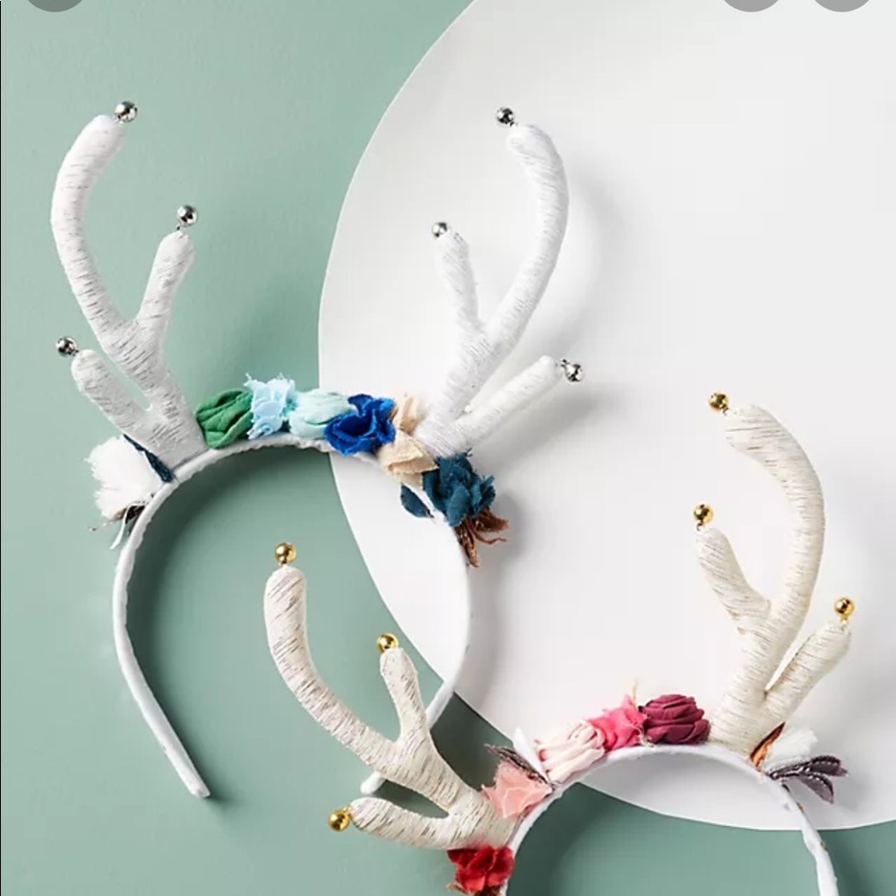 Anthropologie Lena Bekh Dress-Up Antlers Headvand
